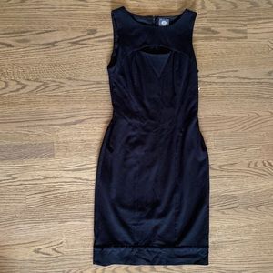Vince Camuto black sheath dress with cut out